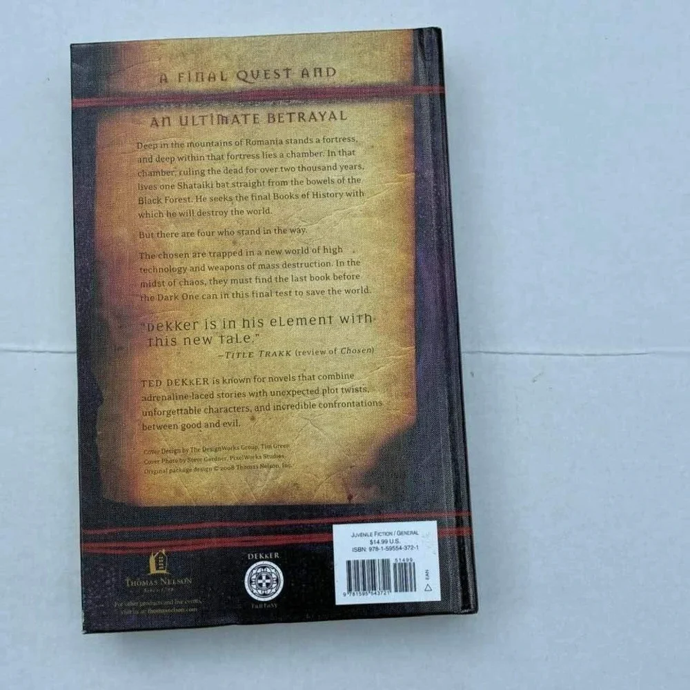 Chaos Ted Dekker Book 4 The Lost Books Hardcover Christian Fantasy Fiction Novel